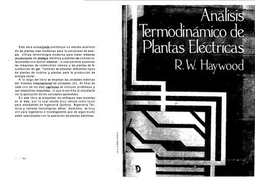 Análisis termodinámico de plantas eléctricas. En unidades SI
