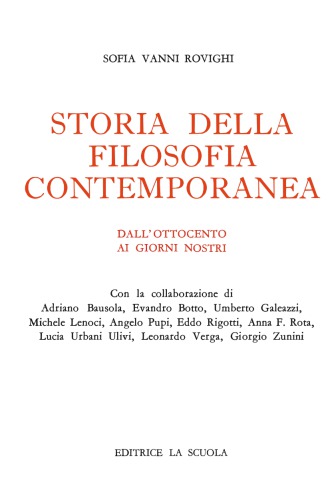 Storia della filosofia contemporanea. Dall’Ottocento ai giorni nostri