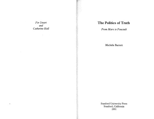 The politics of truth: From marx to Foucault