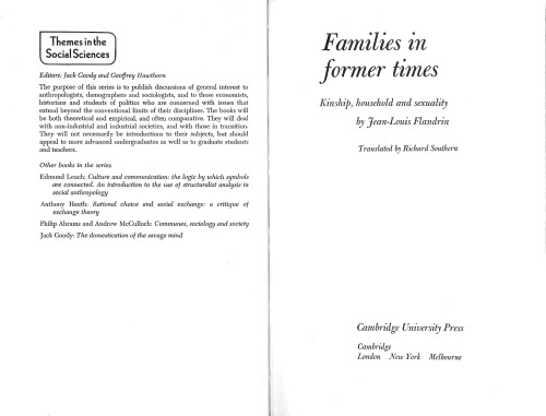 FAMILIES IN FORMER TIMES