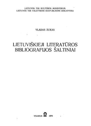 Lietuviškieji literatūros bibliografijos šaltiniai