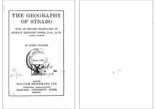 THE GEOGRAPHY OF STRABO VOL. VIII