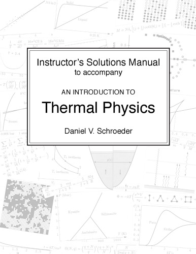 Instructor Solutions Manual Thermal Physics