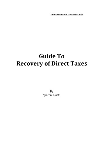 Guide to Recovery of Direct Taxes