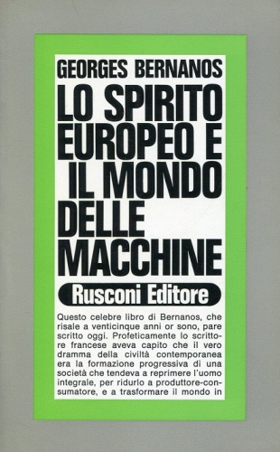 Lo spirito europeo e il mondo delle macchine