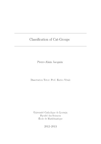 Classification of Cat-Groups