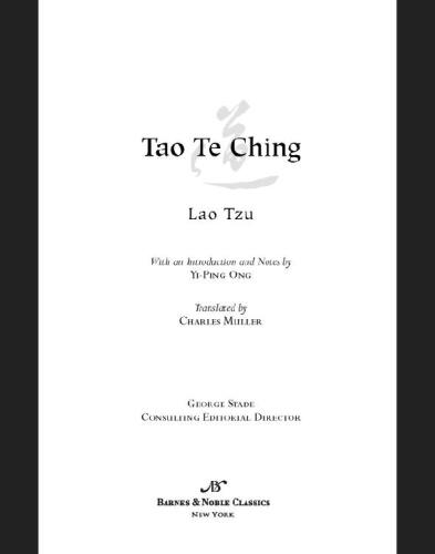 Tao Te Ching