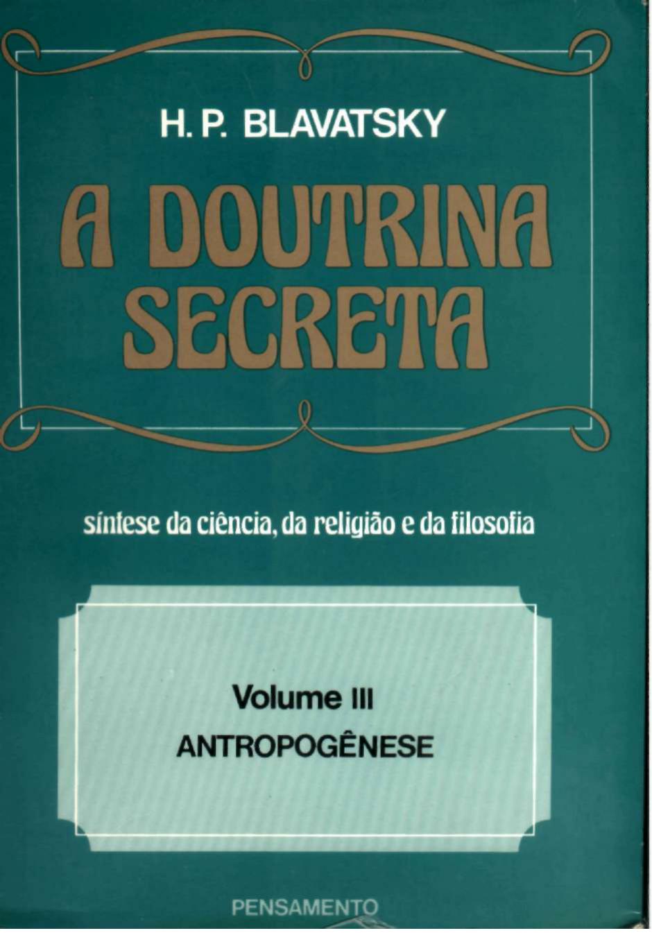 A Doutrina Secreta Vol. III - Antropogênese