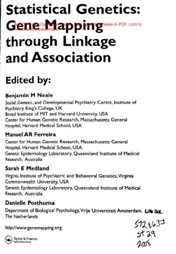 Statistical Genetics: Gene Mapping Through Linkage and Association
