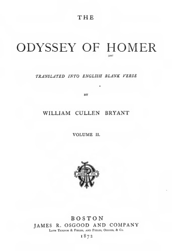 The Odyssey of Homer