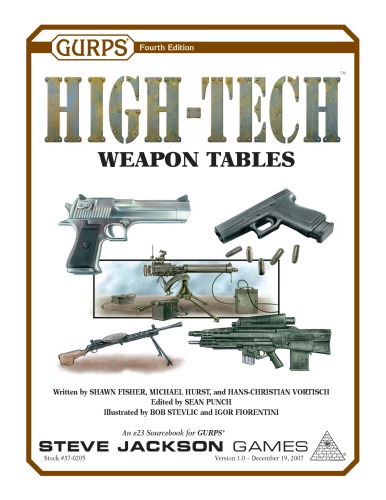 GURPS 4th edition. High-Tech. Weapon Tables