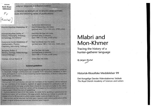 Mlabri and Mon-Khmer: tracing the history of a hunter-gatherer language