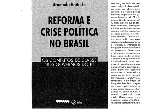 Reforma e crise política no Brasil: os conflitos de classe nos governos do PT