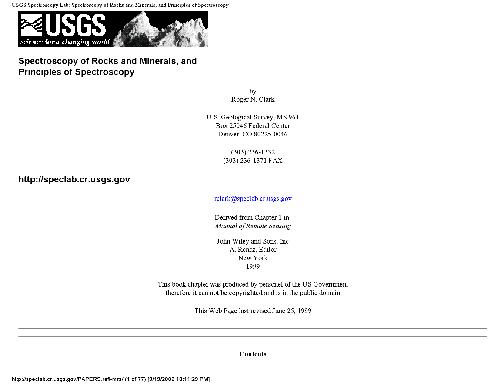 Spectroscopy of Rocks and Minerals, and Principles of Spectroscopy