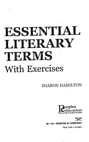 Essential Literary Terms: With Exercises