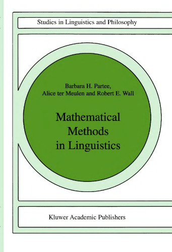 Mathematical methods in linguistics