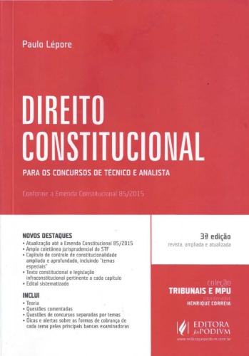 Direito constitucional para os concursos de técnico e analista