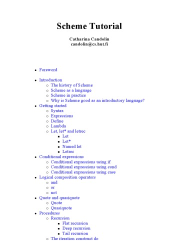 Scheme Tutorial (programming)