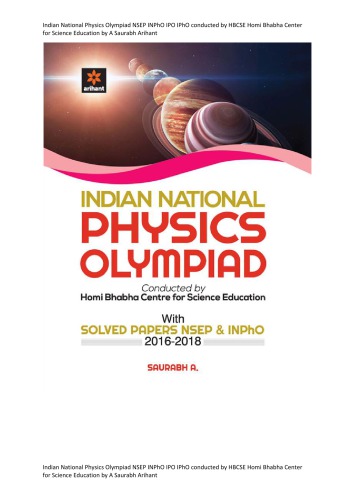 Indian National Physics Olympiad Arihant Sourabh Chapter 8 Magnetism Electromagnetic Induction and AC D C Pandey for NSEP INPhO IPO IPhO conducted by HBCSE Homi Bhabha Center