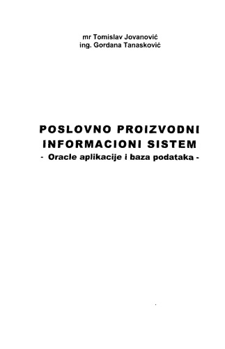 Пословно производни информациони системи Poslovno proizvodni informacioni sistemi