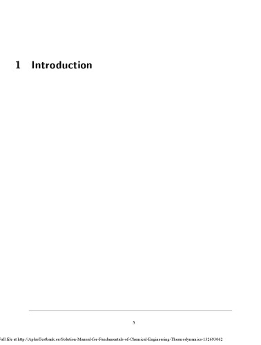 Solutionary of Fundamentals of Chemical Engineering Thermodynamics