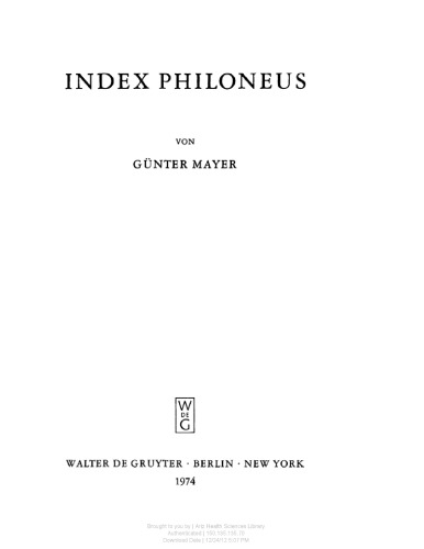 Index Philoneus.