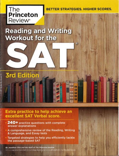 Reading and Writing Workout for the NEW SAT 3rd Edition