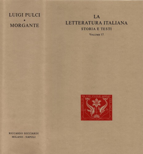 La letteratura italiana. Storia e testi. Morgante