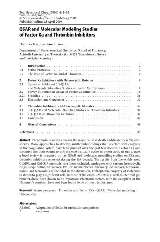 QSAR and Molecular Modeling Studies in Heterocyclic Drugs II