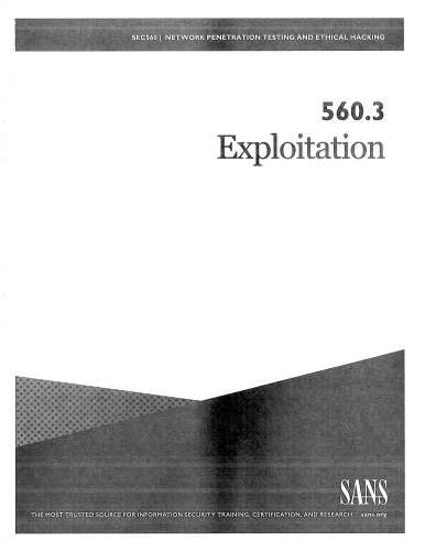 SANS 560.3 - Exploitation