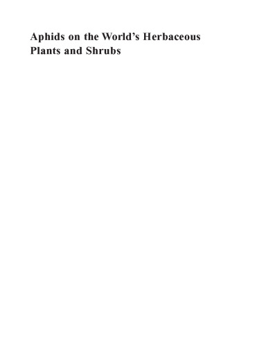 Aphids on the World's Herbaceous Plants and Shrubs 2 Volume Set