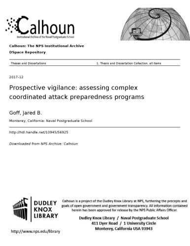 Prospective vigilance: assessing complex coordinated attack preparedness programs