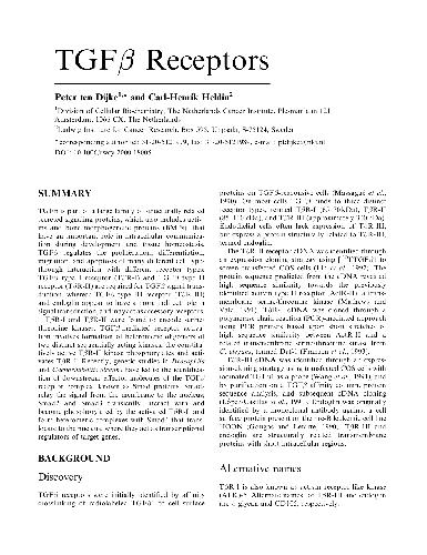 TGFβ Receptors