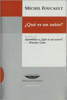 ¿Qué es un autor?