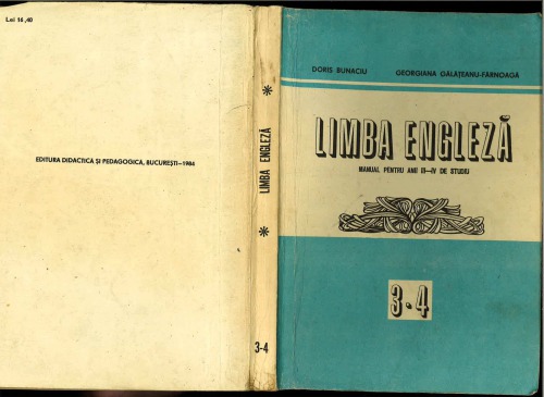 Limba Engleză. Manual pentru anii III—IV de studiu