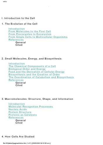 Molecular Biology of the Cell