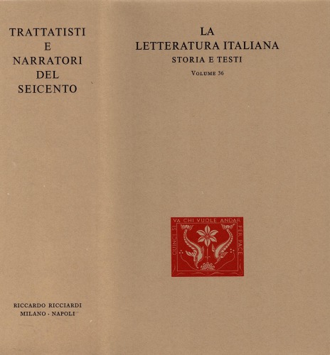 La letteratura italiana. Storia e testi. Trattatisti e narratori del Seicento