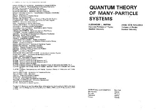 Quantum theory of many-particle systems