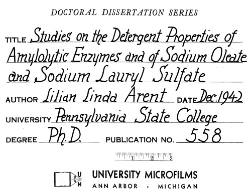 Studies on the Detergent Properties of Amylolytic Enzymes and Of Sodium Oleate and Sodium Lauryl Sulfate