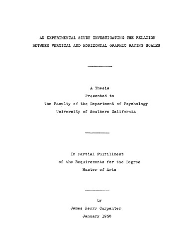An experimental study investigating the relation between vertical and horizontal graphic rating scales
