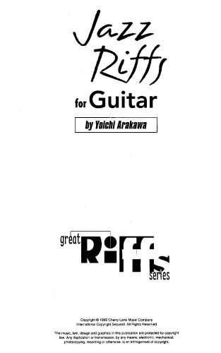 Jazz Riffs For Guitar(Mp3 Embedded)