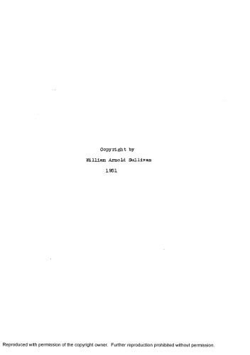 A Study of the Industrial Worker in Pennsylvania; 1800 To 1840