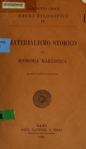 Materialismo storico ed economia marxistica