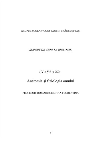 Biologie Bacalaureat Suport Curs Clasa a XI-a si clasa a XII-a Manual