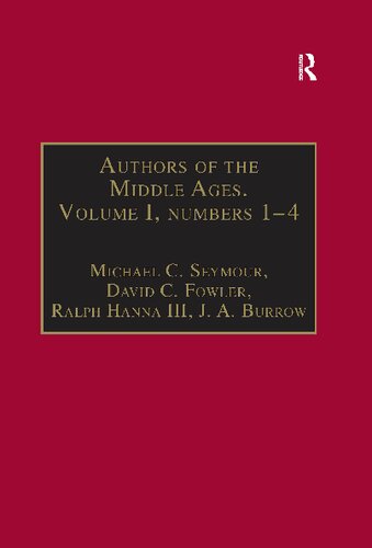 Authors of the Middle Ages. Volume I, Nos 1–4. English Writers of the Late Middle Ages [John Mandeville; John Trevisa; William Langland; Thomas Hoccleve]