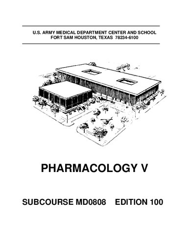 Pharmacology V MD0808