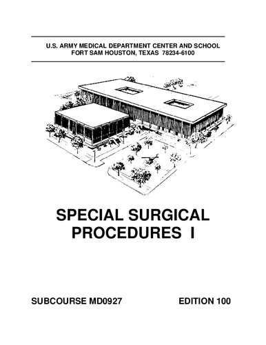 Special Surgical Procedures I MD0927