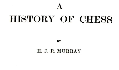 A history of chess