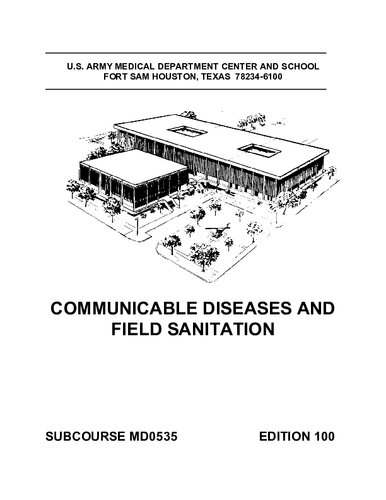 Communicable Diseases and Field Sanitation MD0535