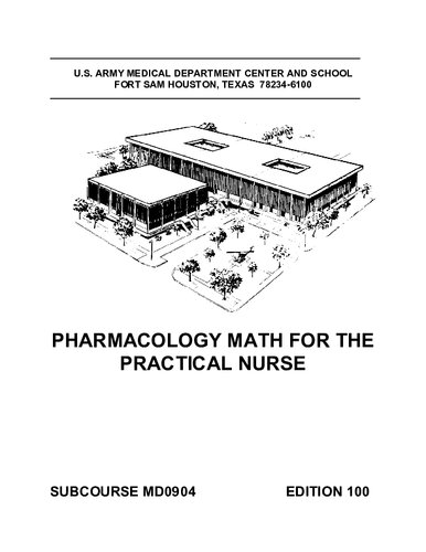 Pharmacology Math for the Practical Nurse